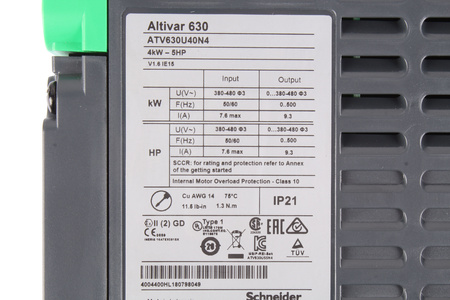 ATV630U40N4 SCHNEIDER ELECTRIC ALTIVAR630