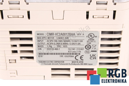 CIMR-VC2A0012BAA YASKAWA V1000