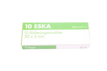 FUSIBLE CILÍNDRICO DE VIDRIO DE ACCIÓN RETARDADA 522.026 ESKA ZKT-8A/250  250V, 8A, 5X20MM, 10PCS